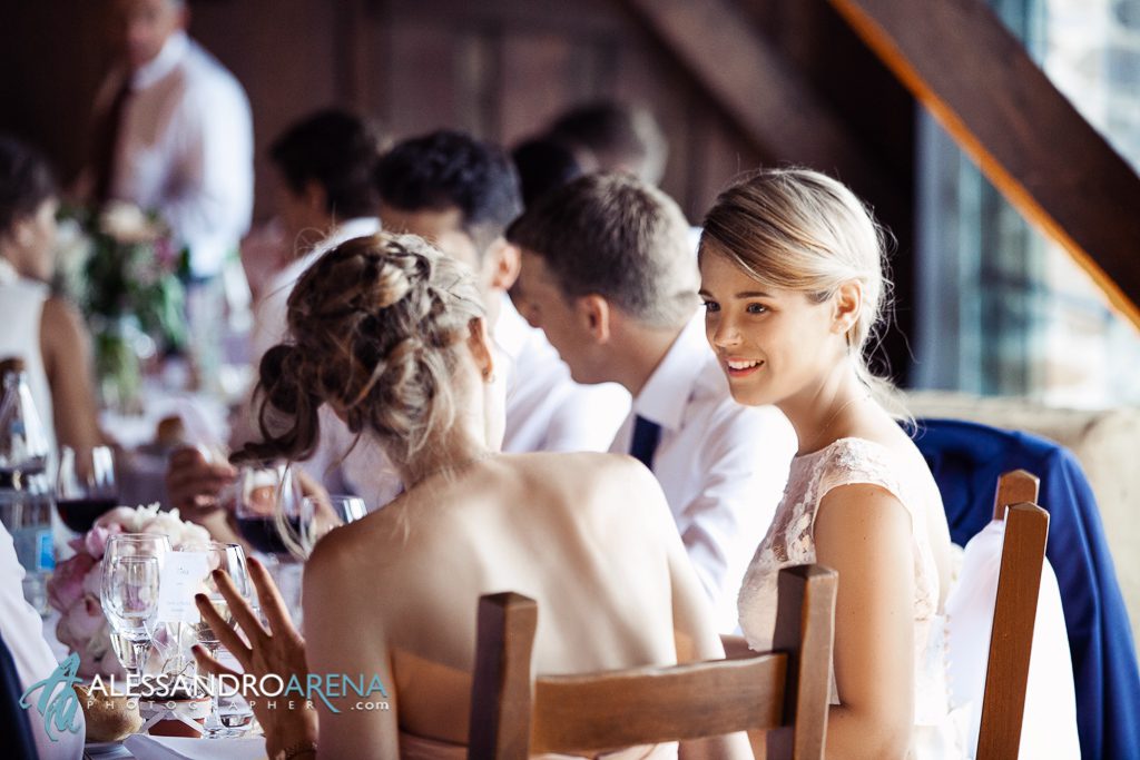 Centro Dannemann Brissago - Location Matrimonio Ticino - Sposa durante la cena