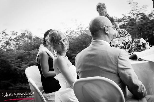 matrimonio all'aperto provincia di Varese - Emozione della sposa