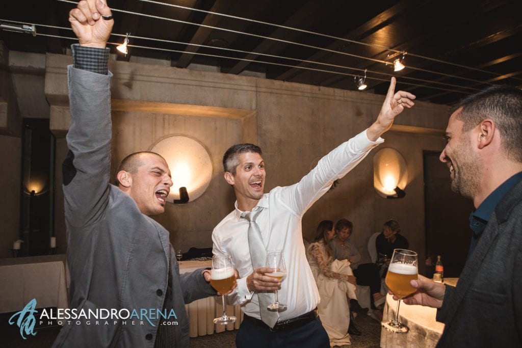 Ricevimento ristorante Castelgrande Bellinzona - Brindisi durante lo standing dinner
