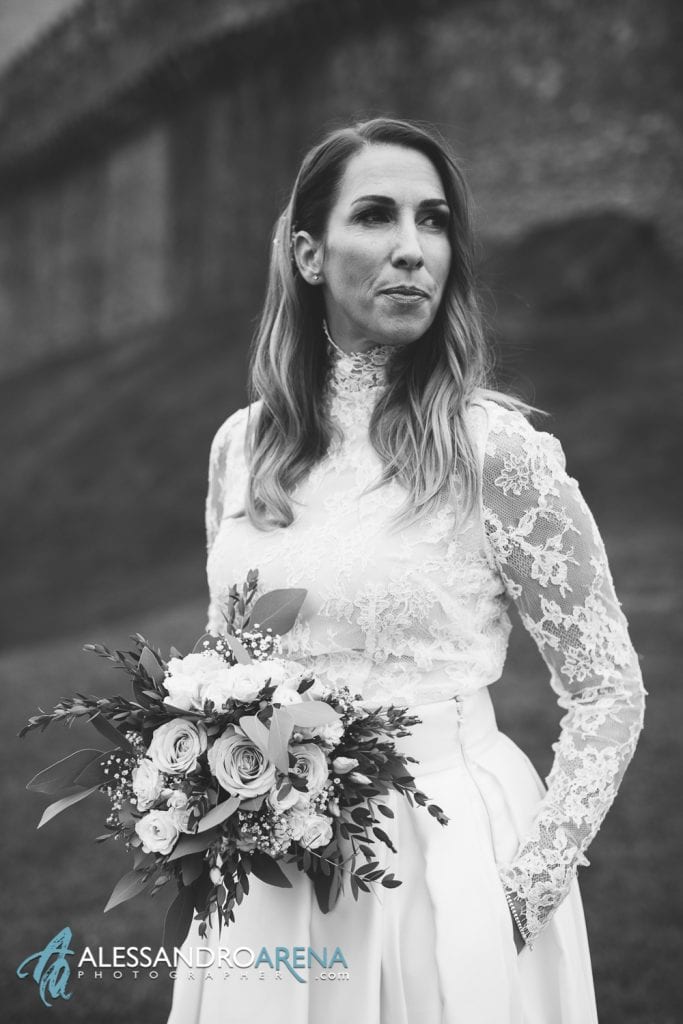 Sposi castello di Montebello Bellinzona - La sposa