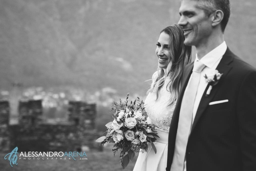 Sposi castello di Montebello Bellinzona - Sposa