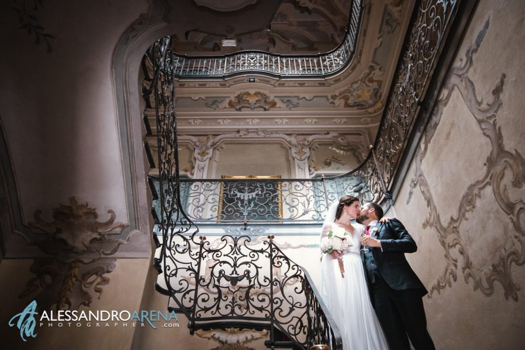 Scalinata della villa - Matrimonio a Villa Montalbano Varese 