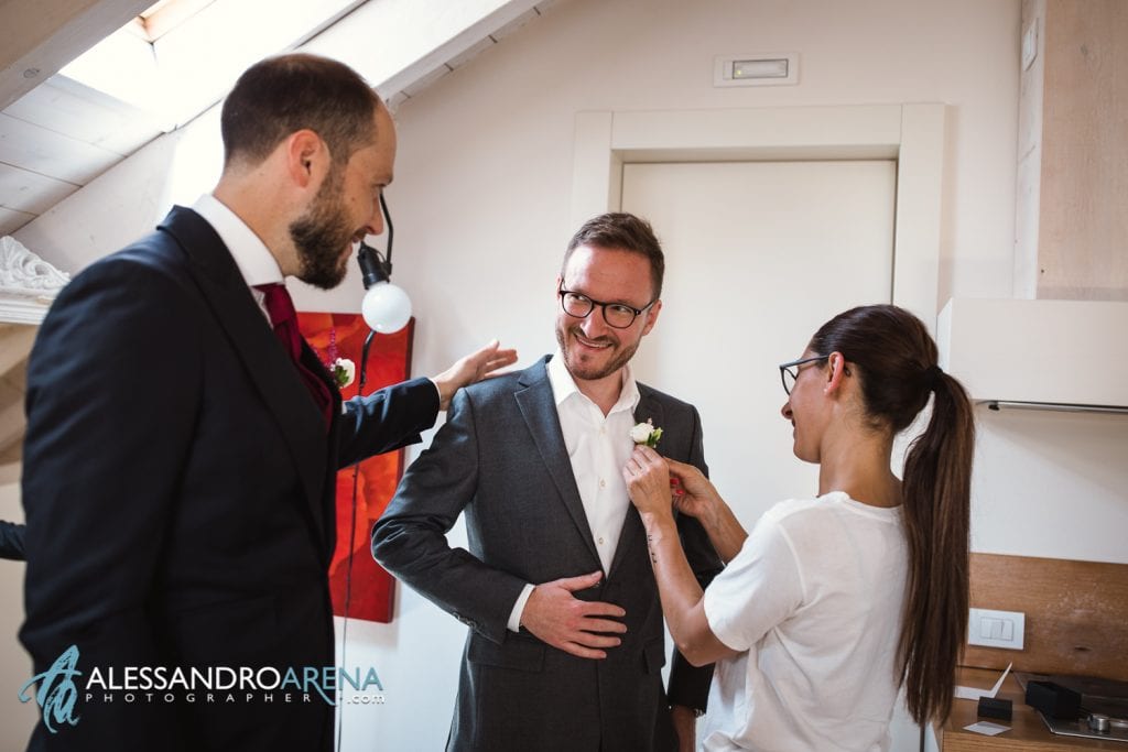 Fiore all'occhiello -  Preparativi Sposo Matrimonio a Varese Location - Art Hotel 