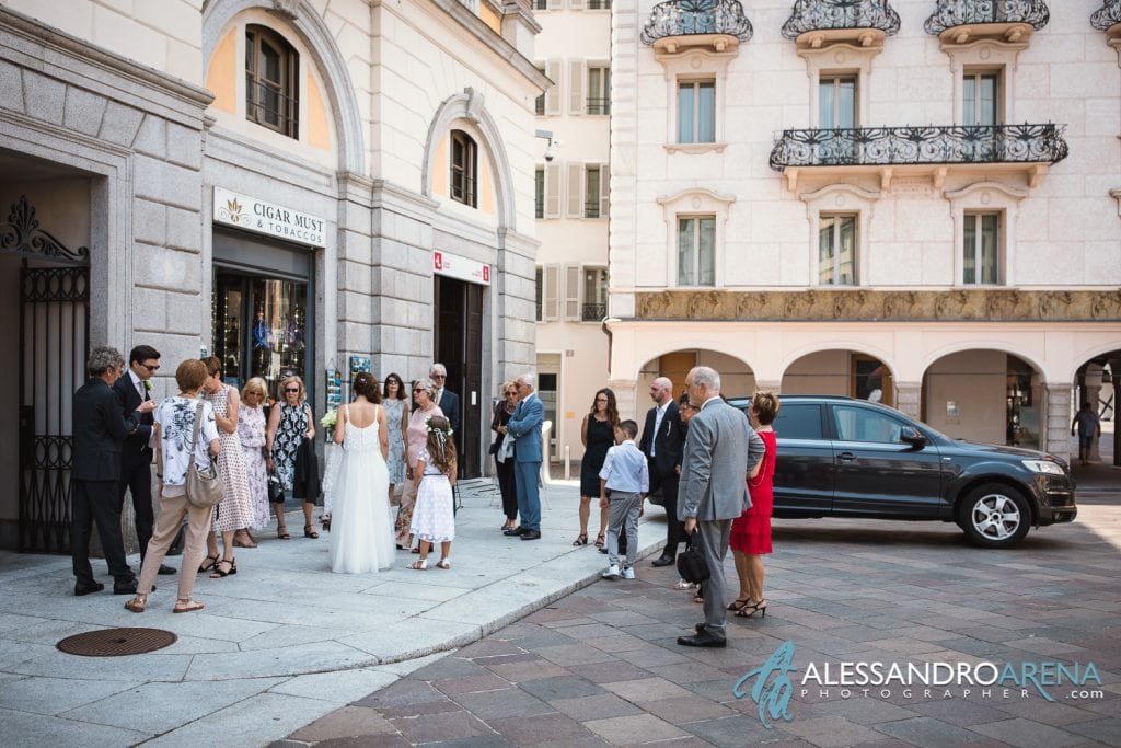Pochi intimi per il Matrimonio civile municipio di Lugano - Ticino