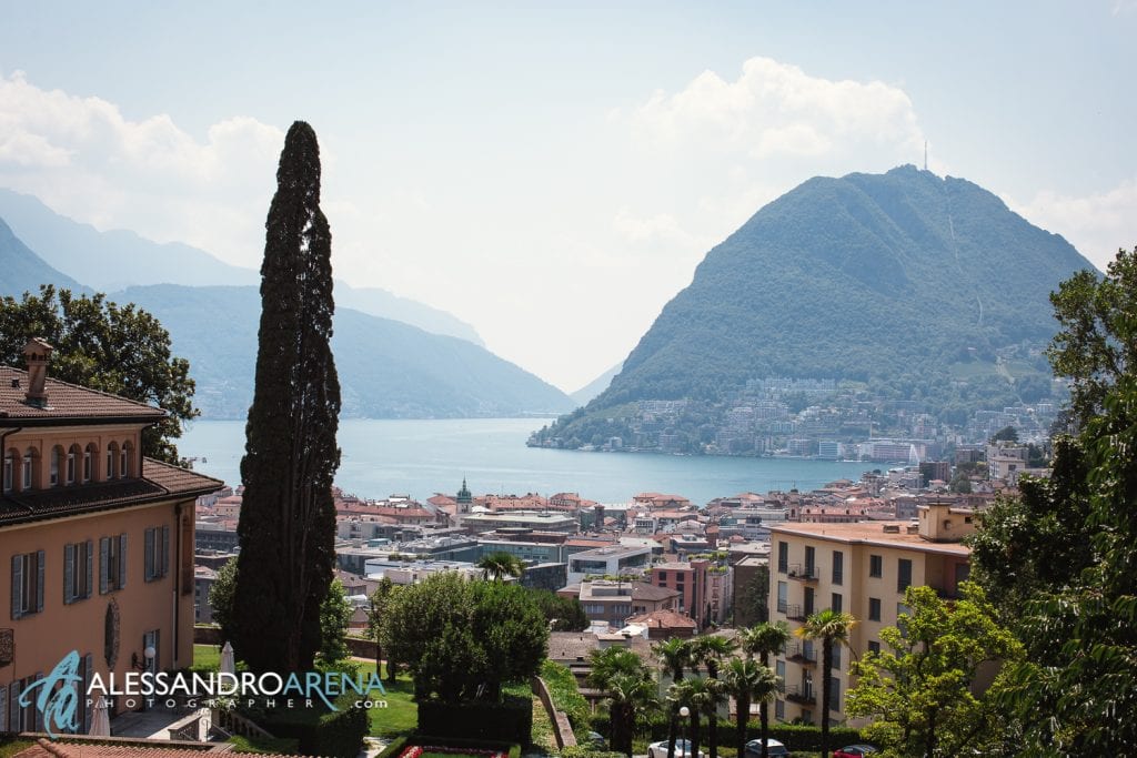 Vista sul lago di Lugano da Villa Sassa