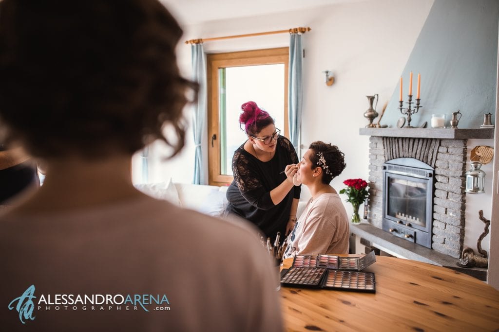 Matrimonio in Ticino - Trucco sposa
