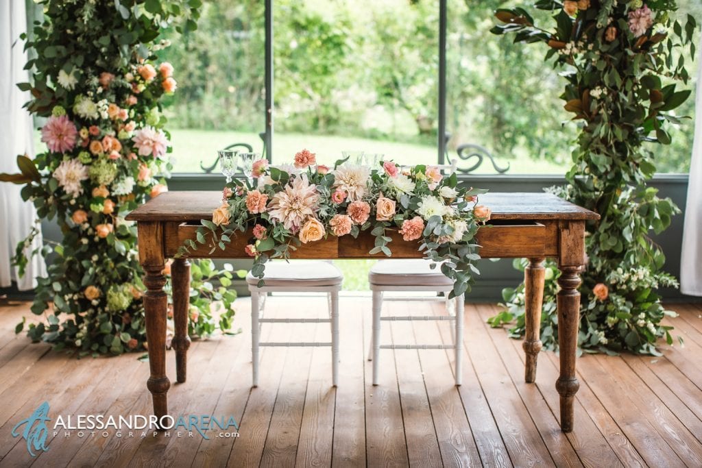 Tavolo sposi by Harmony in flower - Allestimento sala al Mulino dell'olio