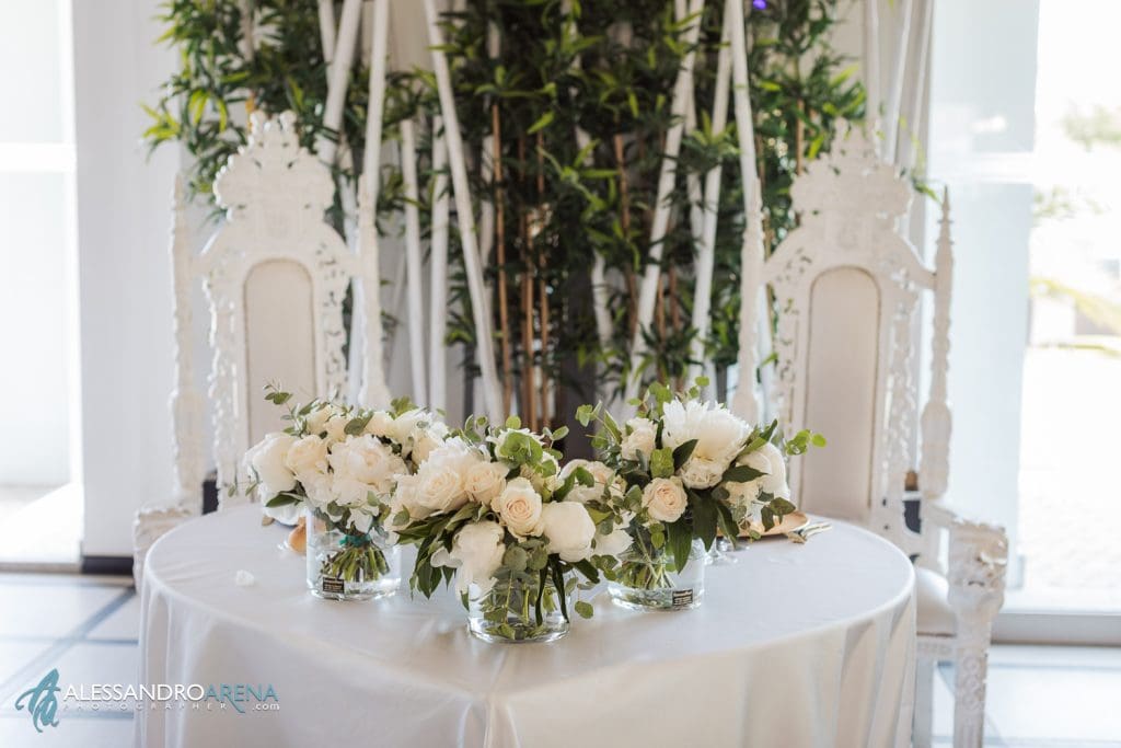 matrimonio a Villa Renoir, tavolo degli sposi