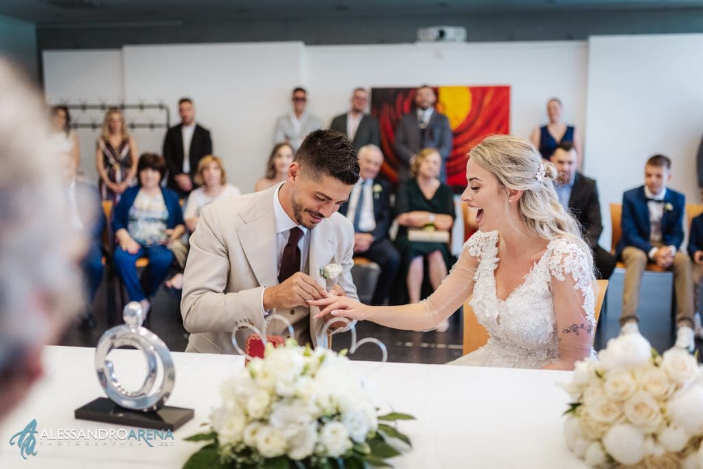Matrimonio civile in Ticino, lo scambio degli anelli