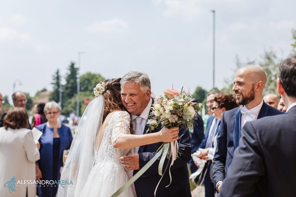 Auguri del papà alla sposa, wedding reportage in Franciacorta